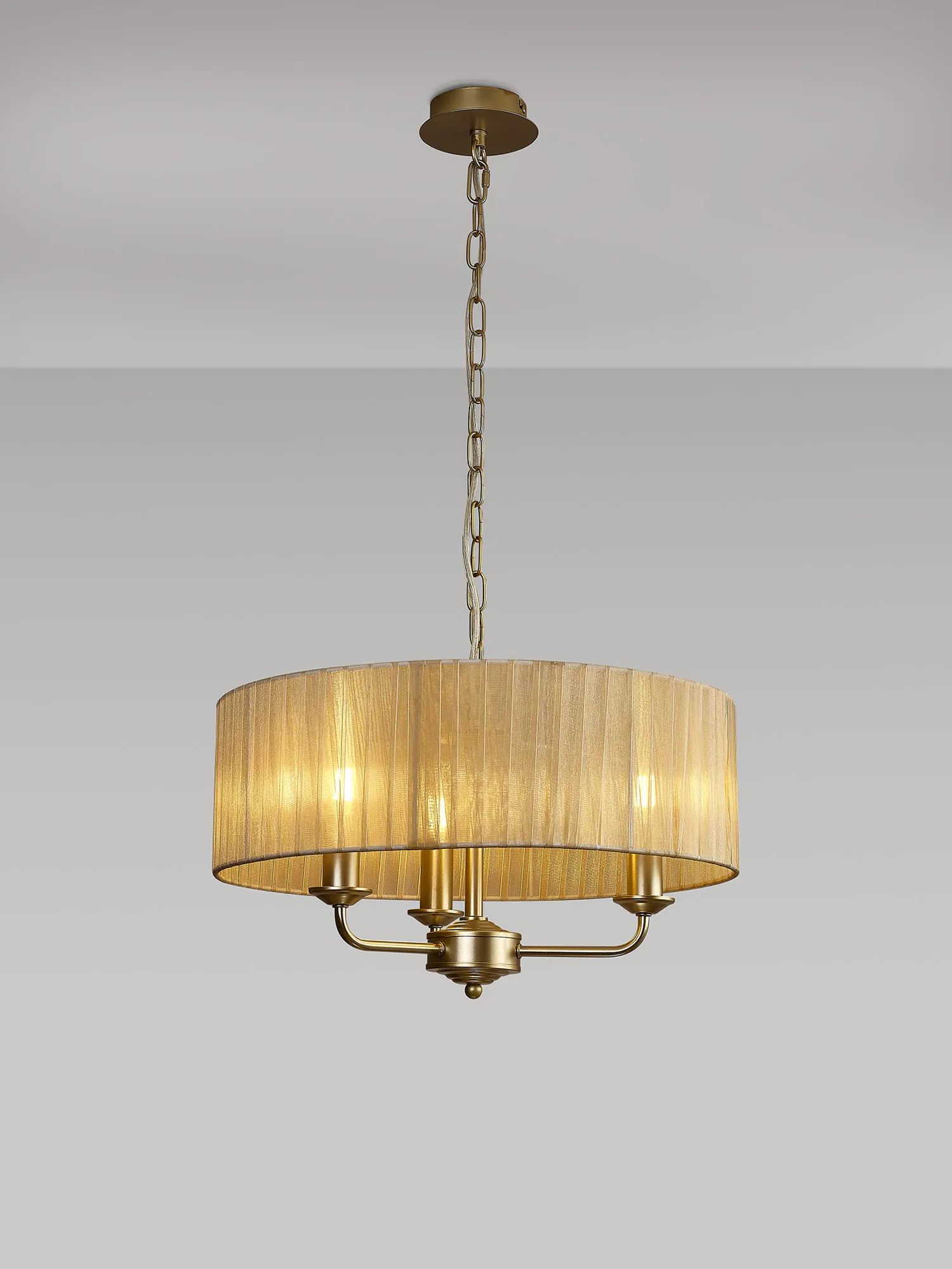 Banyan 45cm 3 Light Pendant Champagne Gold; Soft Bronze DK0963  Deco Banyan CG SB